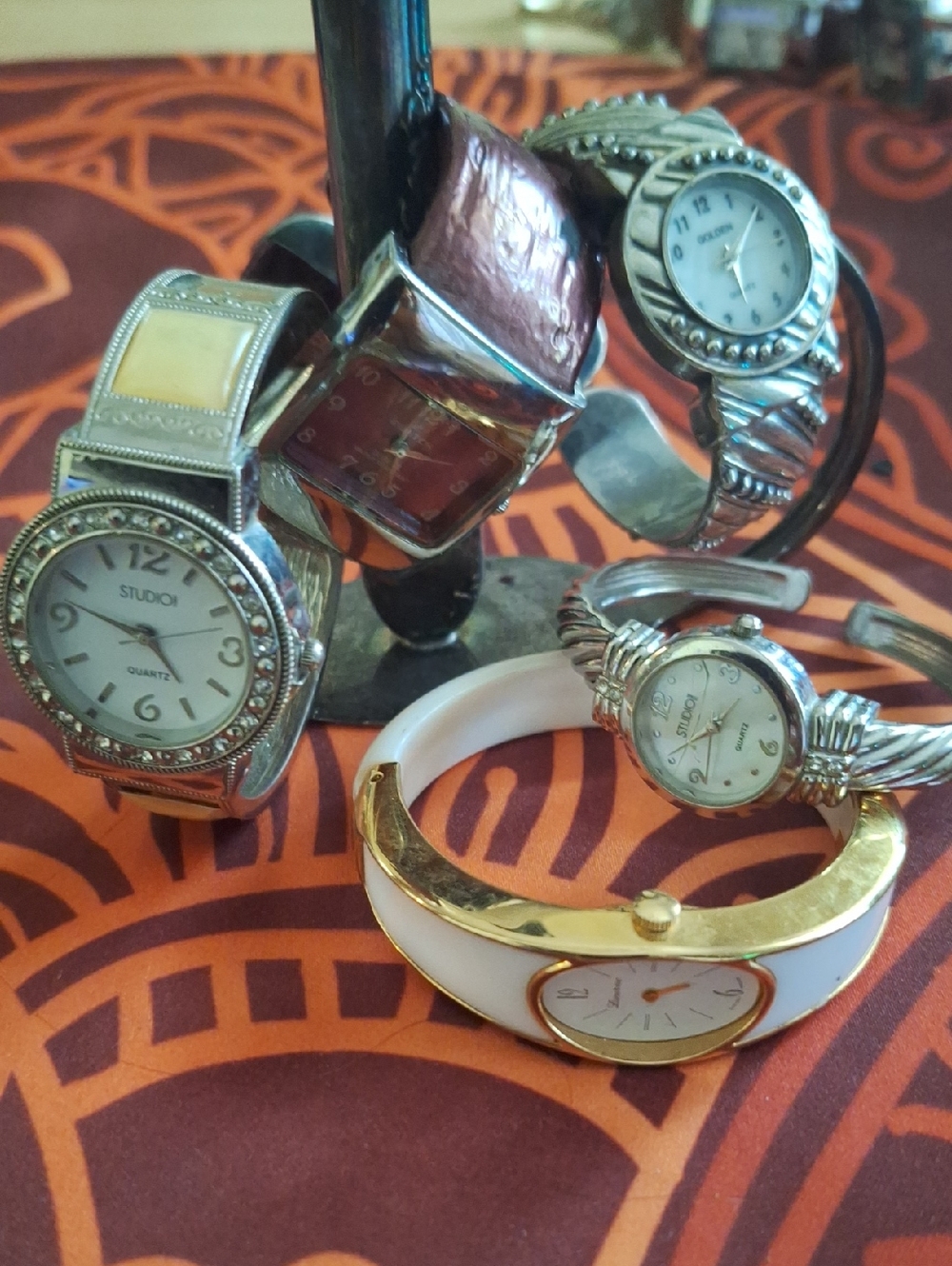 Assorted Women's Bangle & Cuff Watches - White, Silver, Gold, Brown
